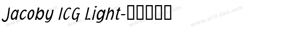 Jacoby ICG Light字体转换